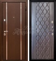 Металлическая дверь Железная дверь МДФ + МДФ №491 в квартиру